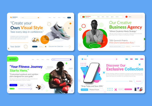 Web Banner Set Layout
