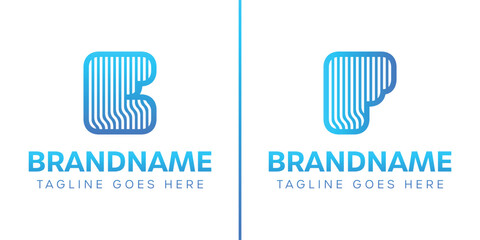 Letter E and F Wavy Line Logo, symbolizing water, connectivity, and advanced technology