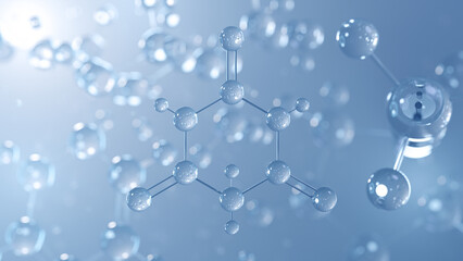 barbituric acid molecular structure 3d, barbiturates, structural chemical formula view from a microscope