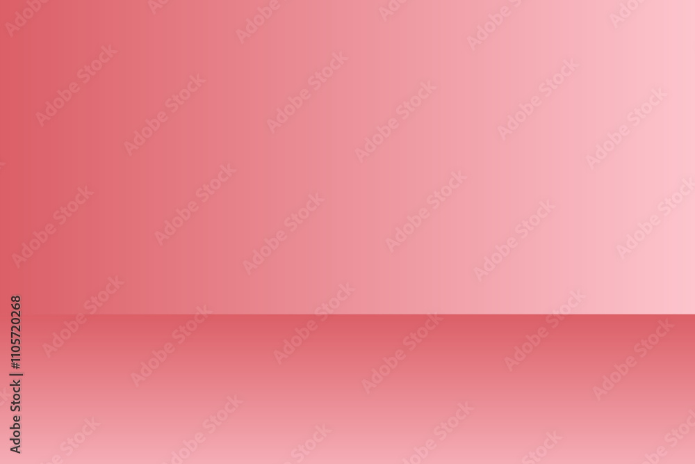 Wall mural abstract pink gradient studio room background, 3d empty soft smooth blur backdrop like in a room wit