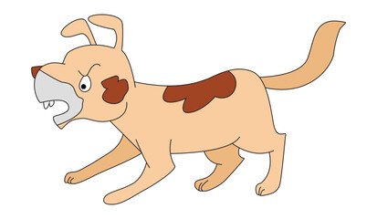 Dog barking vector illustration