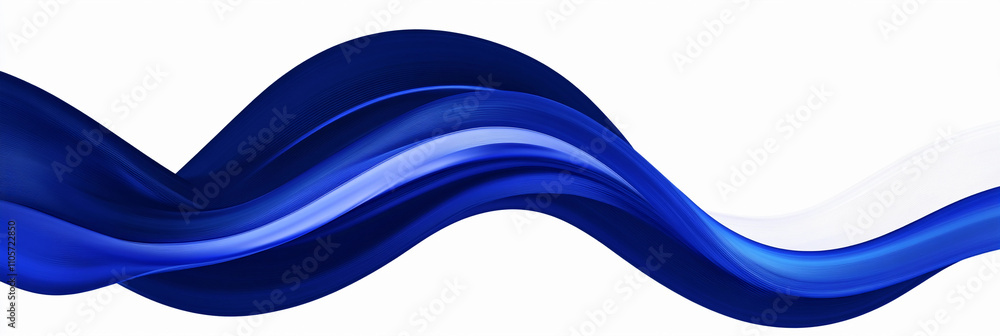 Poster Flowing blue wave design creating dynamic visual impact
