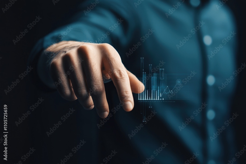 Aufkleber digital interaction demonstration business environment technology content dark theme close-up view d