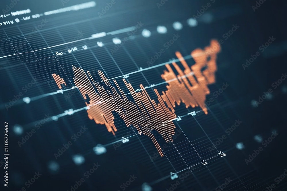 Poster data visualization trends in business modern workspace infographic digital environment close-up view