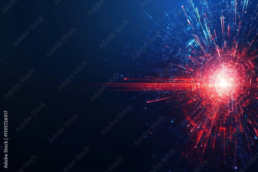 Aufkleber dynamic light burst abstract visualization digital art futuristic environment close-up view energy c