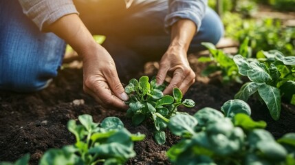 Naklejka premium Embracing Sustainable Living: Witness the Farm-to-Table Ethos Celebrating Responsible Eating Practices in Action