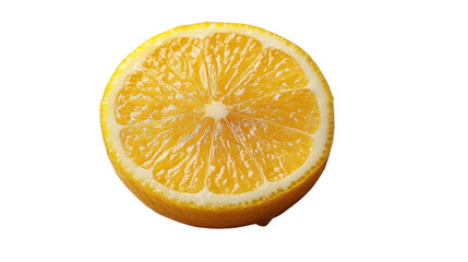 slice of orange isolated on white background