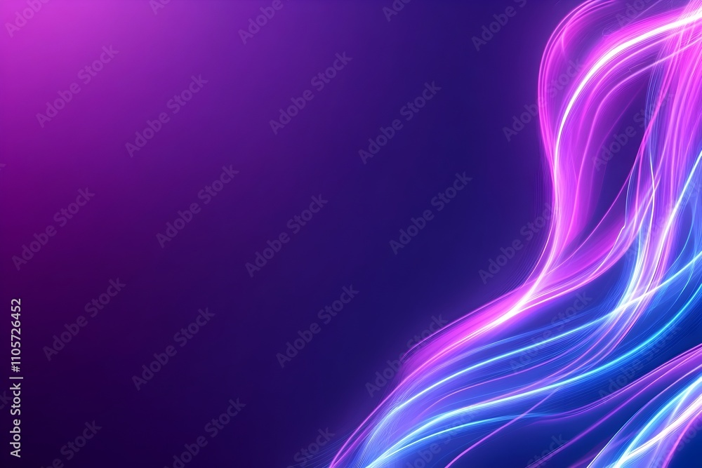 Poster mesmerizing fluid waves in vibrant gradient background