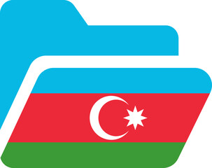 Folder Shape Of Azerbaijan Flag