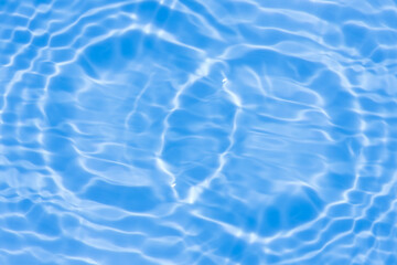 Blue water with ripples on the surface. Defocus blurred transparent blue colored clear calm water...