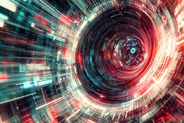 Fototapeta premium Mesmerizing Vortex of Vibrant Energies Swirling through the Boundless Cosmos