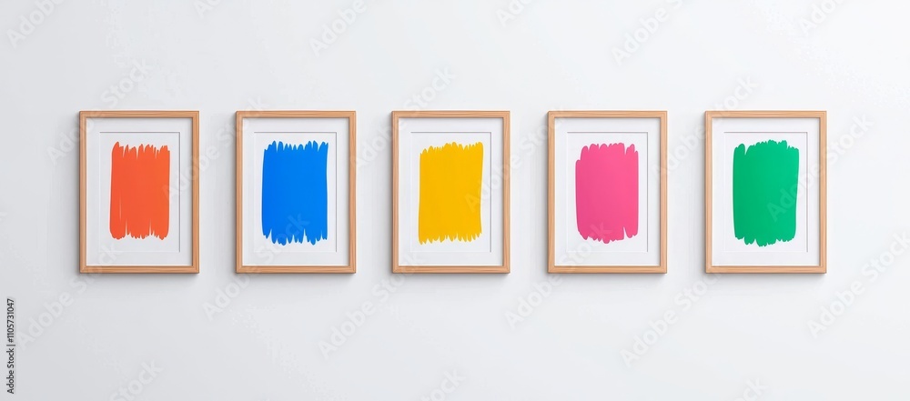 Poster cartoon design art photo frame for gallery wall. poster with abstract blob shape for hanging set. mi