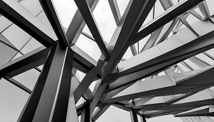 Artistic beauty of modern industrial aluminum support structures