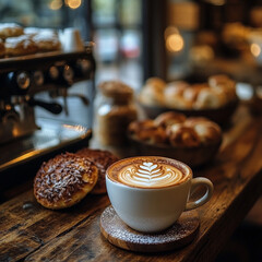 Indulge in artisan coffee experience, urban , close-up photography, cozy setting, lifestyle enthusiasts' haven