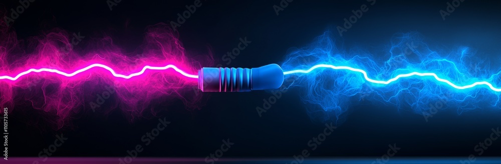 Aufkleber a background featuring a clash between thunder and light effects. a collision of bolt energy in shad
