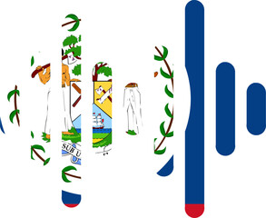 Belize flag on Audio Wave icon