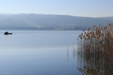 Blick auf den Greifensee im Schweizer Glatttal	
