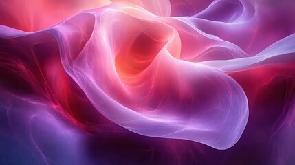 Fototapeta premium Abstract nebula spirals with glowing magenta highlights, smooth gradients, and layered holographic textures