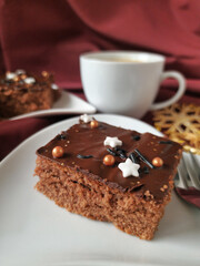 Festive Soft Gingerbread with Coffee
