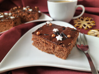 Festive Soft Gingerbread with Coffee