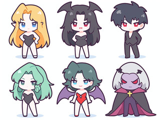 Cute Anime Characters Illustration