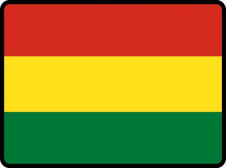 Bolivia Flag Smooth rectangle icon