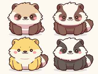Cute Cartoon Animals Illustration