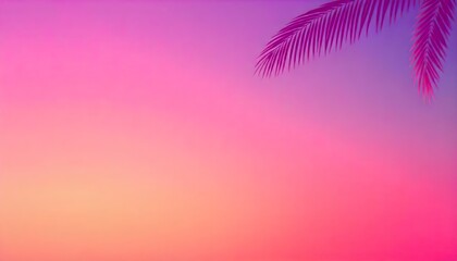 A gradient design inspired by a tropical sunset with magenta, teal, and gold.