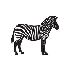 zebra vector, zebra icon, silhouette of zebra crossing vector illustration, zebra silhouette, icon logo