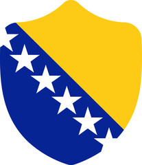 Shield Shape of Bosnia and Herzegovina Flag
