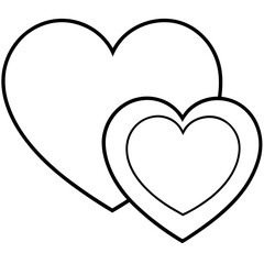 heart on black and white doodle sketchy vector illustration with white background 