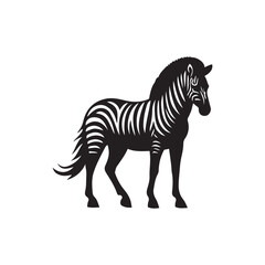 zebra vector, zebra icon, silhouette of zebra crossing vector illustration, zebra silhouette, icon logo