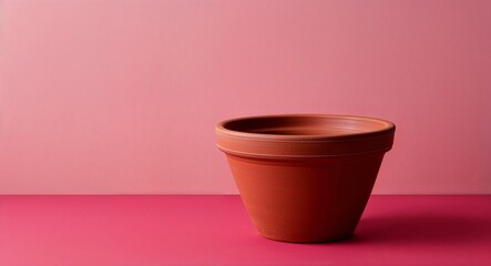 Terracotta Pot on Pink background design