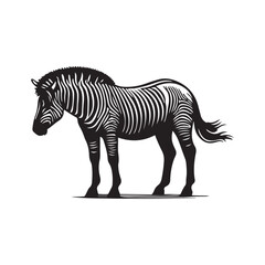 zebra vector, zebra icon, silhouette of zebra crossing vector illustration, zebra silhouette, icon logo