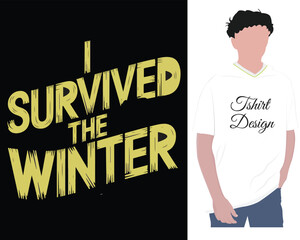 Winter and Snow T-shirt Design.