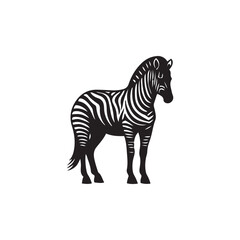 zebra vector, zebra icon, silhouette of zebra crossing vector illustration, zebra silhouette, icon logo