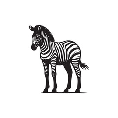 zebra vector, zebra icon, silhouette of zebra crossing vector illustration, zebra silhouette, icon logo