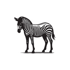 zebra vector, zebra icon, silhouette of zebra crossing vector illustration, zebra silhouette, icon logo