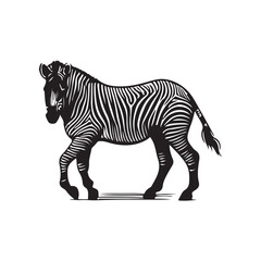 zebra vector, zebra icon, silhouette of zebra crossing vector illustration, zebra silhouette, icon logo