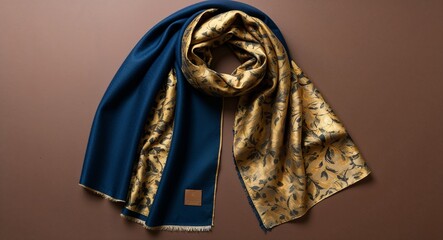 Wool Scarf on Gold background design