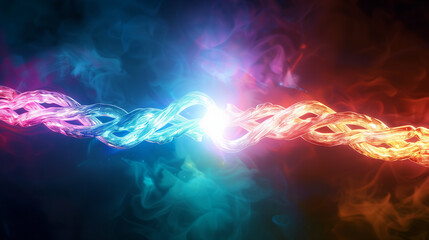 Fototapeta premium Kabel schlagen Funken beim berühren, schwarzer Hintergrund