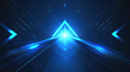 modern futuristic blue bright lights on dark background wallpaper