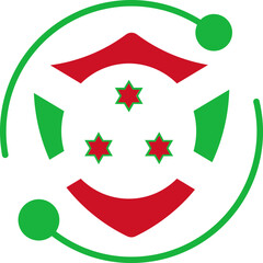 Security Icon in Burundi Flag