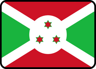 Burundi Flag Smooth rectangle icon