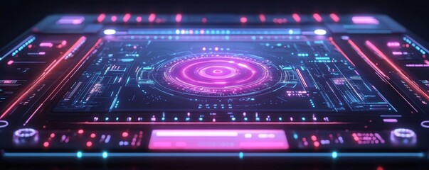 Fototapeta premium Futuristic Technology Interface, Generative AI