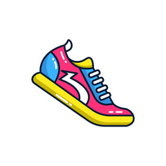 Colorful Cartoon Sneaker Illustration
