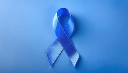 Blue Awareness Ribbon Representing Advocacy for Autism, Prostate Cancer, and Anti Bullying Campaigns. Symbol of Support, Unity, and Compassion in Health and Social Awareness Movements