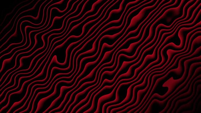Abstract Crimson Waves: A Digital Art Piece