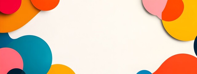 Vibrant Abstract Graphic Elements in Muted Color Palette with Dynamic Movement and Influence on