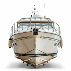 Motor boat on white background.